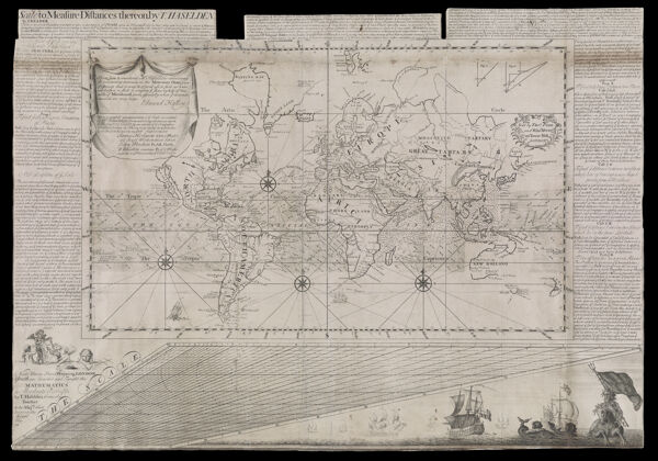 A Mapp of the Known World, According to Mercator's Projection, with a New Scale to Measure Distances thereon