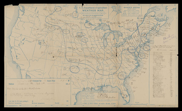 U.S. Department of Agriculture Weather Map