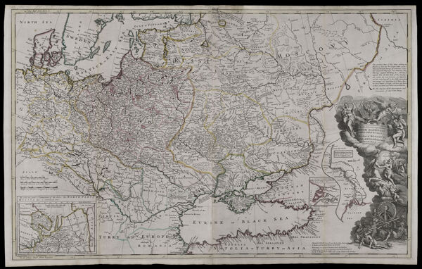 To his most serene and august majesty Peter Alexovitz absolute lord of Russia. & c. This map of Moscovy. Poland, little Tartary, and ye Black Sea & c. is most humbly dedicated by H. Moll geographer.