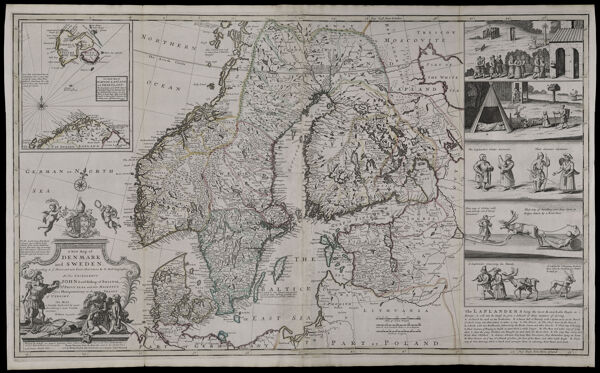 A new map of Denmark and Sweden. According to ye newest and most exact observations. By H: Moll geographer. To his Excellency John Lord Bishop of Bristol Ld. Privy Seal and Her Majesty's first Plenipotentiary at the Treaty of Ultrecht. This map is Humbly dedicated by your Excellency's most humble servant. H. Moll geographer.