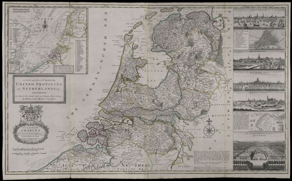 A new and exact map of the United Provinces, or Netherlands &c. According to the newest and most exact observations by Herman Moll geographer.