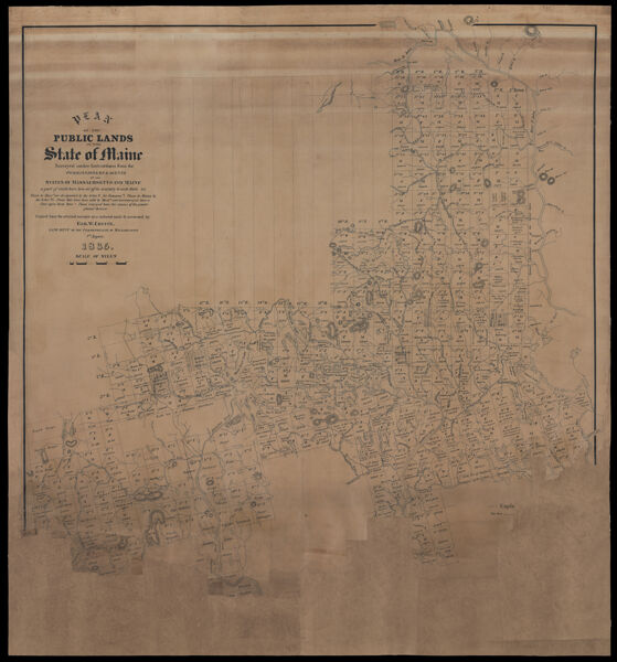 Plan of the Public Lands in the State of Maine, Surveyed under Instructions from the Commissions & Agents of the States of Massachusetts and Maine a part of which have been set off in severalty to each state 