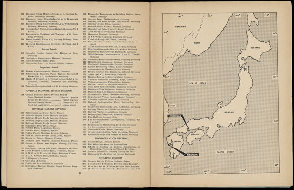 [Map of Japan pointing out the locations of Nagasaki and Hiroshima]