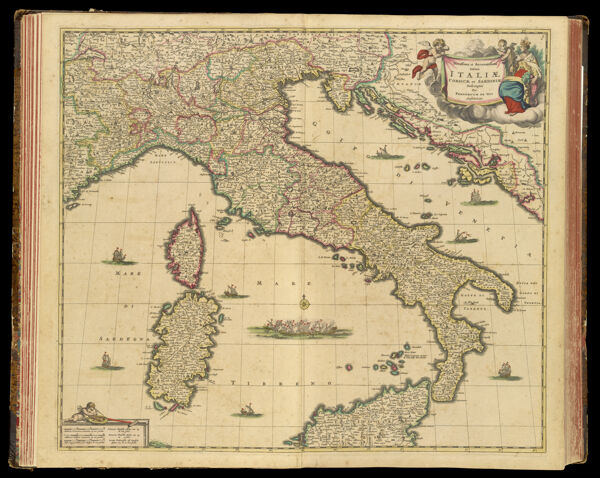 Novissima et accuratissima totius Italiae Corsicae et Sardiniae descriptio per Fredericum de Wit Amstelodami.