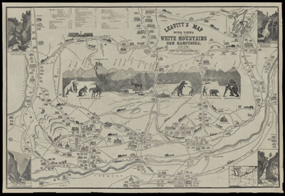 Leavitt's Map with Views of the White Mountains, New Hampshire 1888