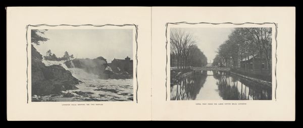 Lewiston Falls, Showing the Two Profiles; Canal that Feeds the Large Cotton Mills Lewiston