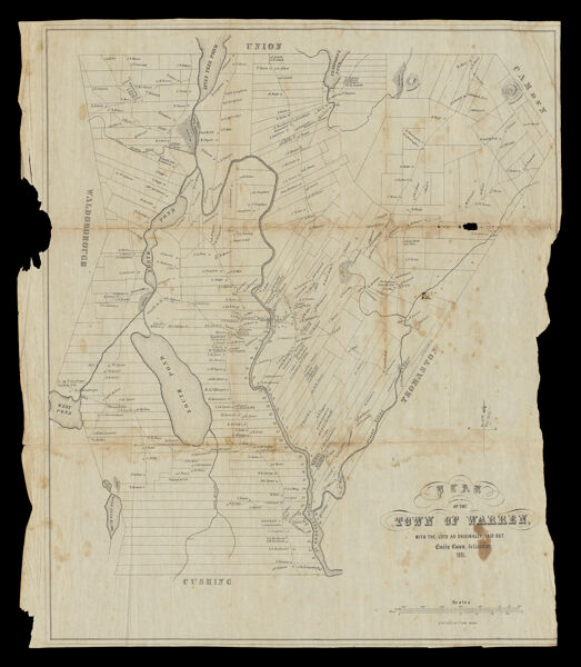 Plan of the town of Warren, with the lots as originally laid out. Emily Eaton, delineator, 1851
