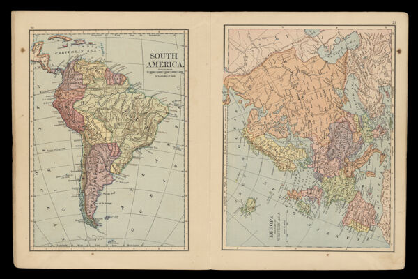 South America; Europe and part of Western Asia