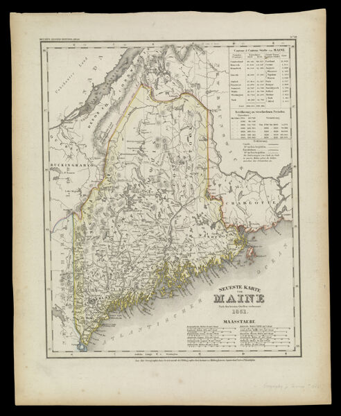 Neuste Karte von Maine Nach den bessten Quellen verbessert