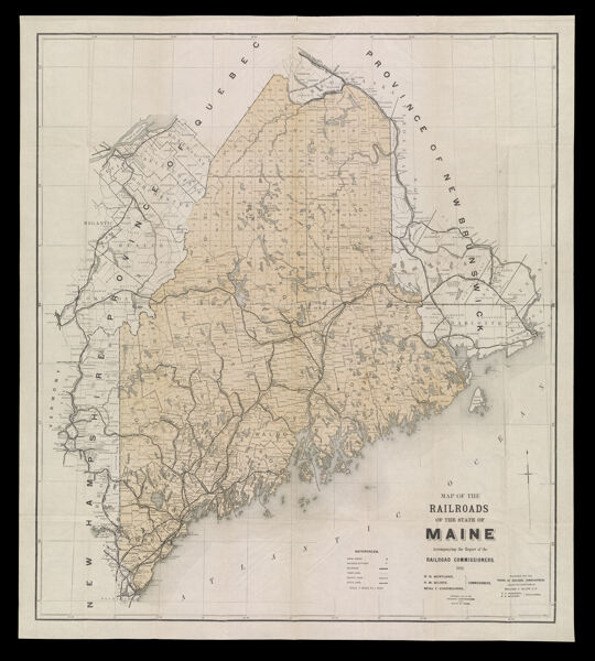 Map of the Railroads of the State of Maine accompanying the Report of the Railroad Commissioners 1892