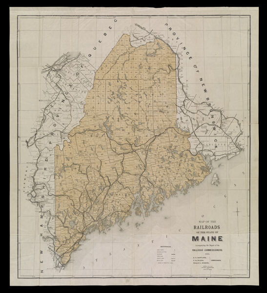 Map of the Railroads of the State of Maine accompanying the Report of the Railroad Commissioners 1890