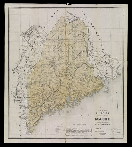 Map of the Railroads of the State of Maine accompanying the Report of the Railroad Commissioners. 1894.