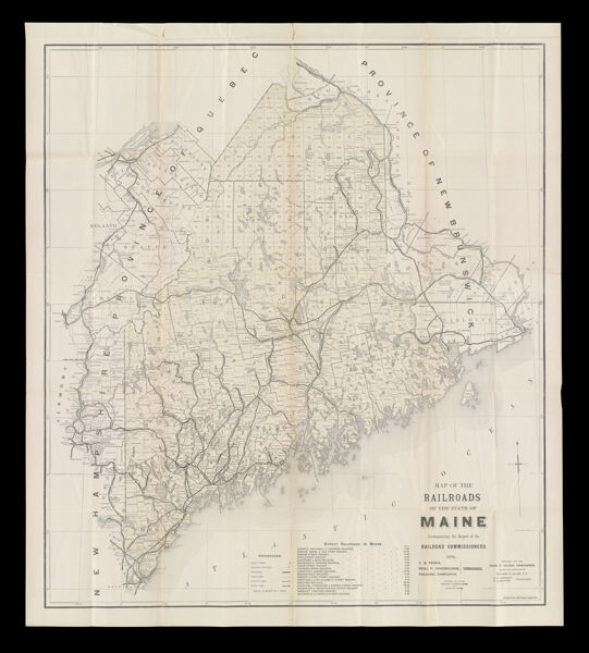 Map of the Railroads of the State of Maine accompanying the Report of the Railroad Commissioners. 1896.