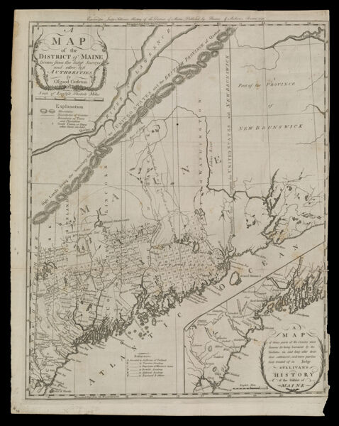 Map of the District of Maine Drawn from the Latest Surveys and Other Best Authorities of Osgood Carleton