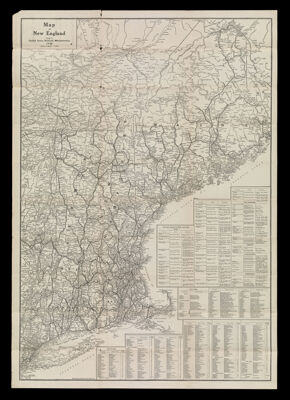 Map of New England issued by United States Railroad Administration