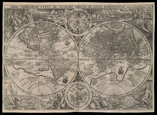 Orbis terrarum typus de integro multis in locis emendatus auctore Petro Plancio 1594