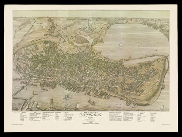 Bird's Eye View of the City of Portland Maine, 1876.
