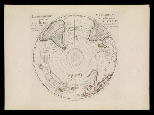 Hemisphere Meridonal pour voir plus distinctement les Terres Australes.