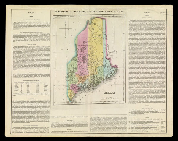 Geographical, Historical, and Statistical Map of Maine