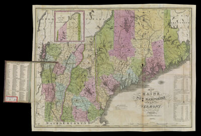 Map of Maine, New Hampshire and Vermont