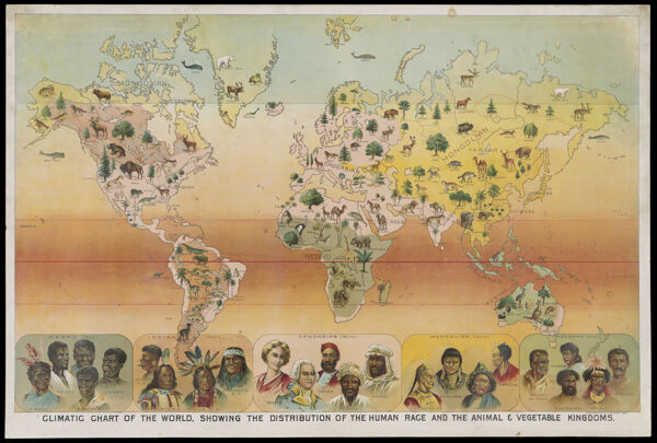 Climatic chart of the world showing the distribution of the human race and the animal & vegetable kingdoms
