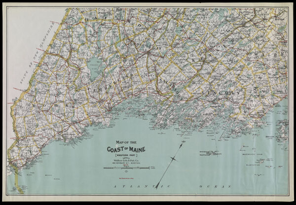 Map of the Coast of Maine (Western Part). Published by Walker Lith. & Pub. Co. 400 Newbury St., Boston.
