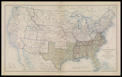 Map of the United States of America, showing the Boundaries of the Union and Confederate Geographical Divisions and Departments, June 30, 1863.