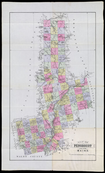 Map of Penobscot County, Maine.