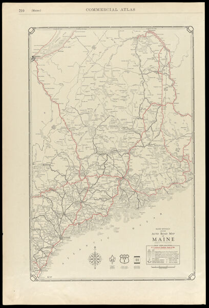 Rand McNally Junior Auto Road Map of Maine.