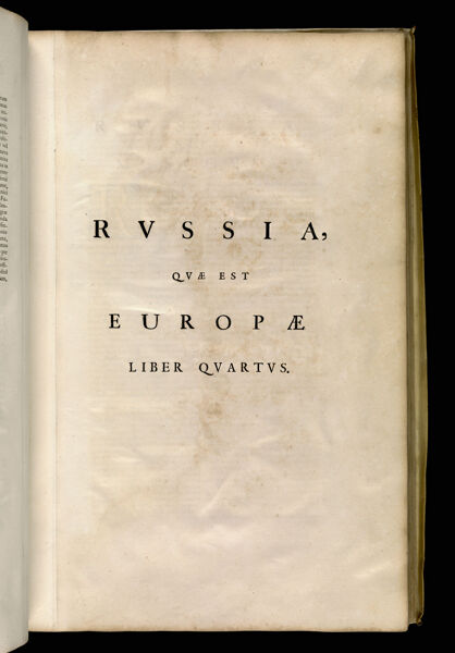 Russia, quae est Europae Liber Quartus.