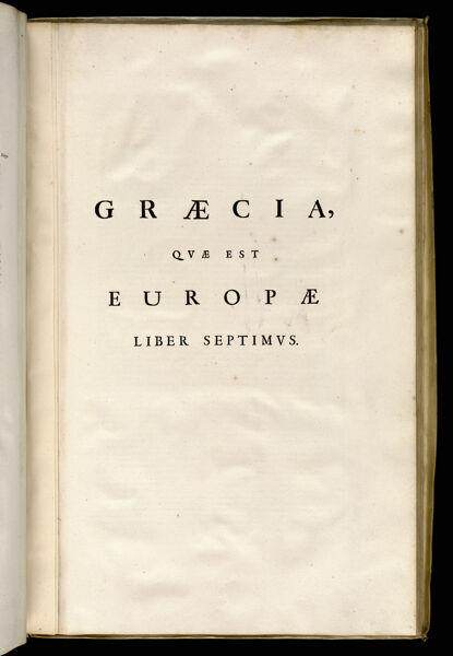 Graecia, quae est Europae liber septimus.