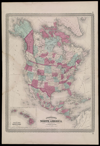 Johnson's North America published by A.J. Johnson, New York.