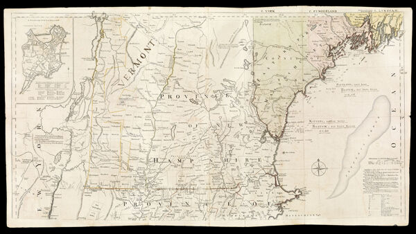 A Map of the most Inhabited part of New England containing the Provinces of Massachusetts Bay and New Hampshire, with the Colonies of Connecticut and Rhode Island, Divided into Counties and Townships; The whole composed from Actual Surveys and its Situation adjusted by astronomical observations.