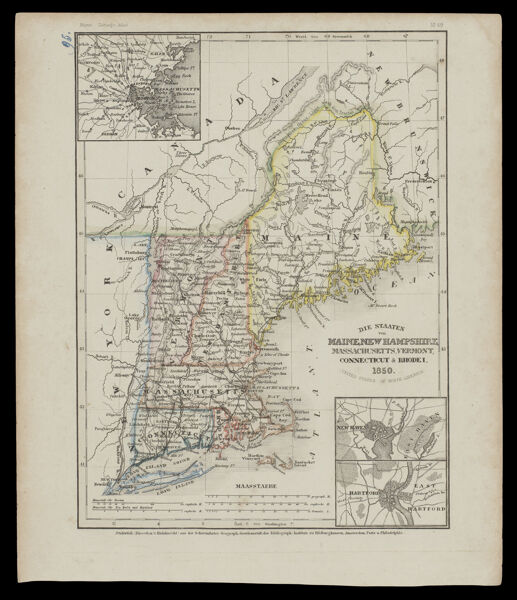 Die Staaten von Maine, New Hampshire, Massachusetts, Vermont, Connecticut & Rhode I.