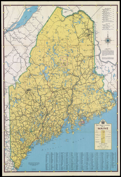 State Highway Commission Map of Maine