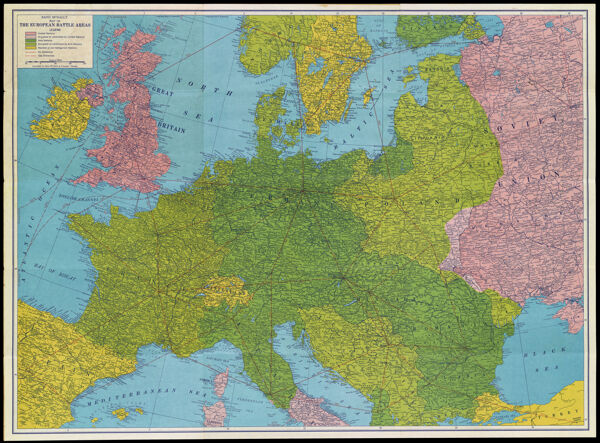 Rand McNally Map of the European Battle Areas