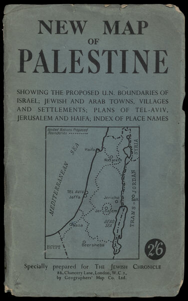 The Jewish Chronicle map of Palestine produced under the direction of Alexander Gross.