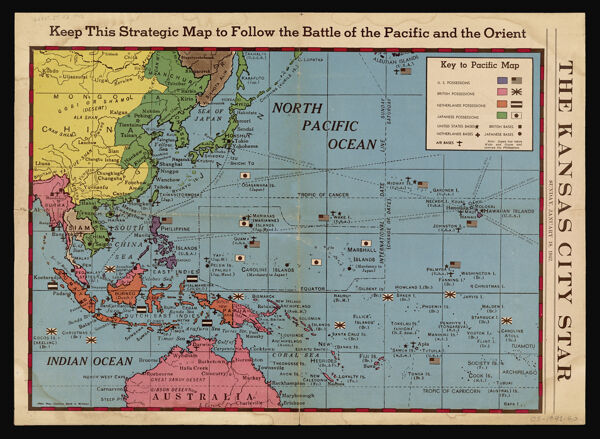 Keep This Strategic Map to Follow the Battle of the Pacific and the Orient