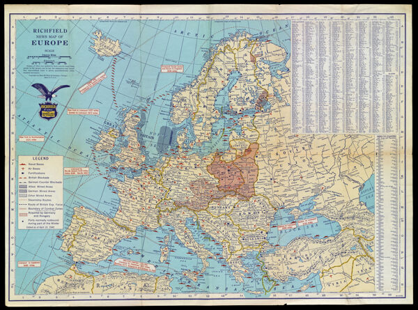 Richfield News Map of Europe
