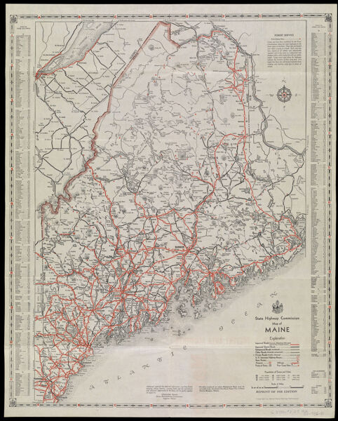 State Highway Commission Map of Maine