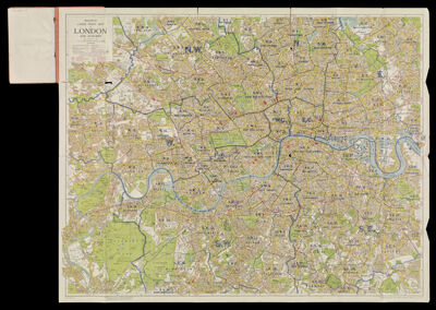 Bacon's New Large Print Map of London and Suburbs : extending from Highgate to Crystal Palace Twickenham to Greenwich
