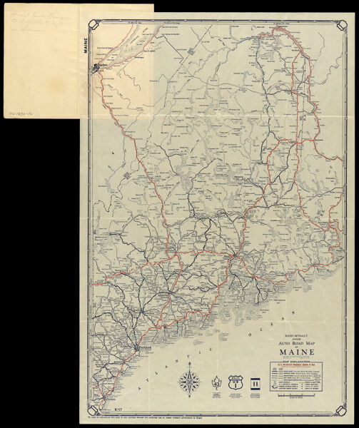 Rand McNally Junior Auto Road Map of Maine.