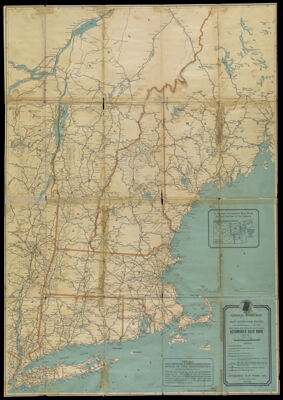 General index map of main automobile routes: described in detail in the 1925 New York, New England and Canada Automobile Blue Book, (Volume 1)
