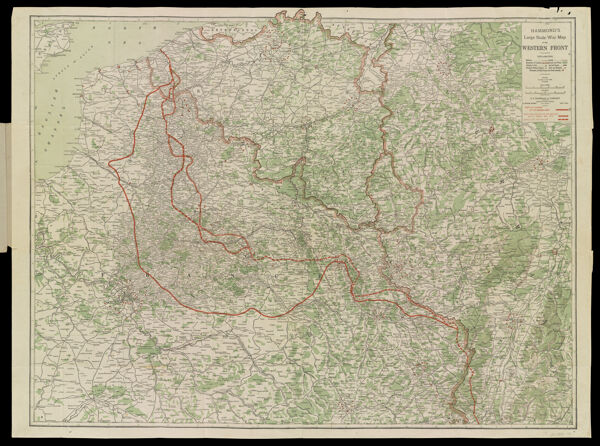 Hammond's Large Scale War Map of the Western Front