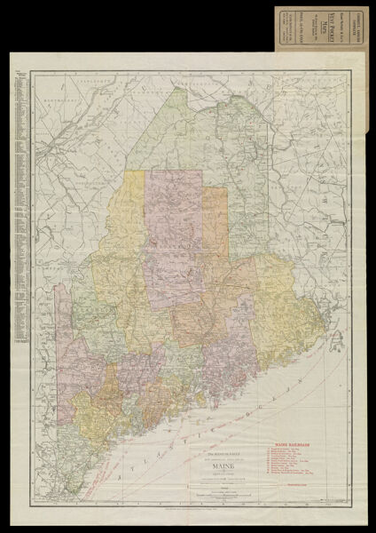 The Rand-McNally New Commercial Atlas Map of Maine