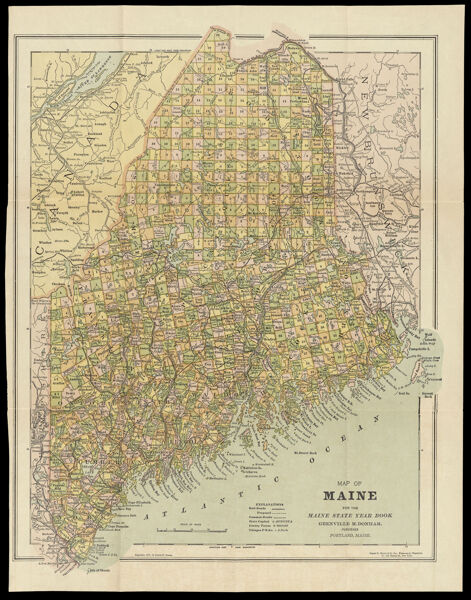 Map of Maine for the Maine State Year Book