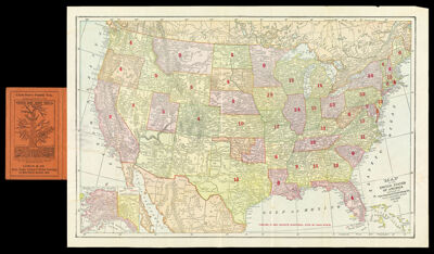 Map of the United States of America Copyright by Fort Dearborn Publishing Co. 415-417 Dearborn Street Chicago Ills.