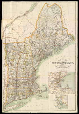 Map of the New England States, Showing State, County & Town Boundaries, Post Offices, Railroad Stations &c Published by Geo. H. Walker & Co., 160 Tremont St., Boston.