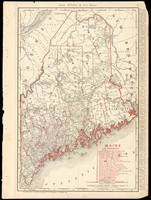 Rand, McNally & Co.'s Maine.