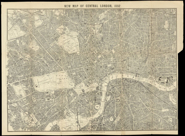 New Map of Central London, 1892